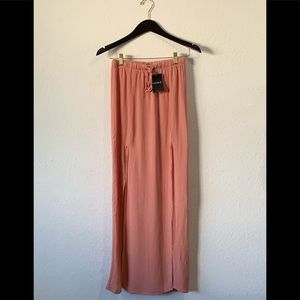 Dusty Pink Skirt with slits